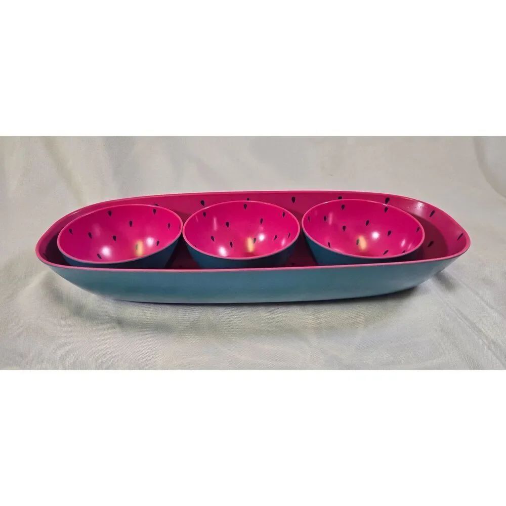 Watermelon Pattern Mainstays Melamine Condiment Serveware Bowl Set